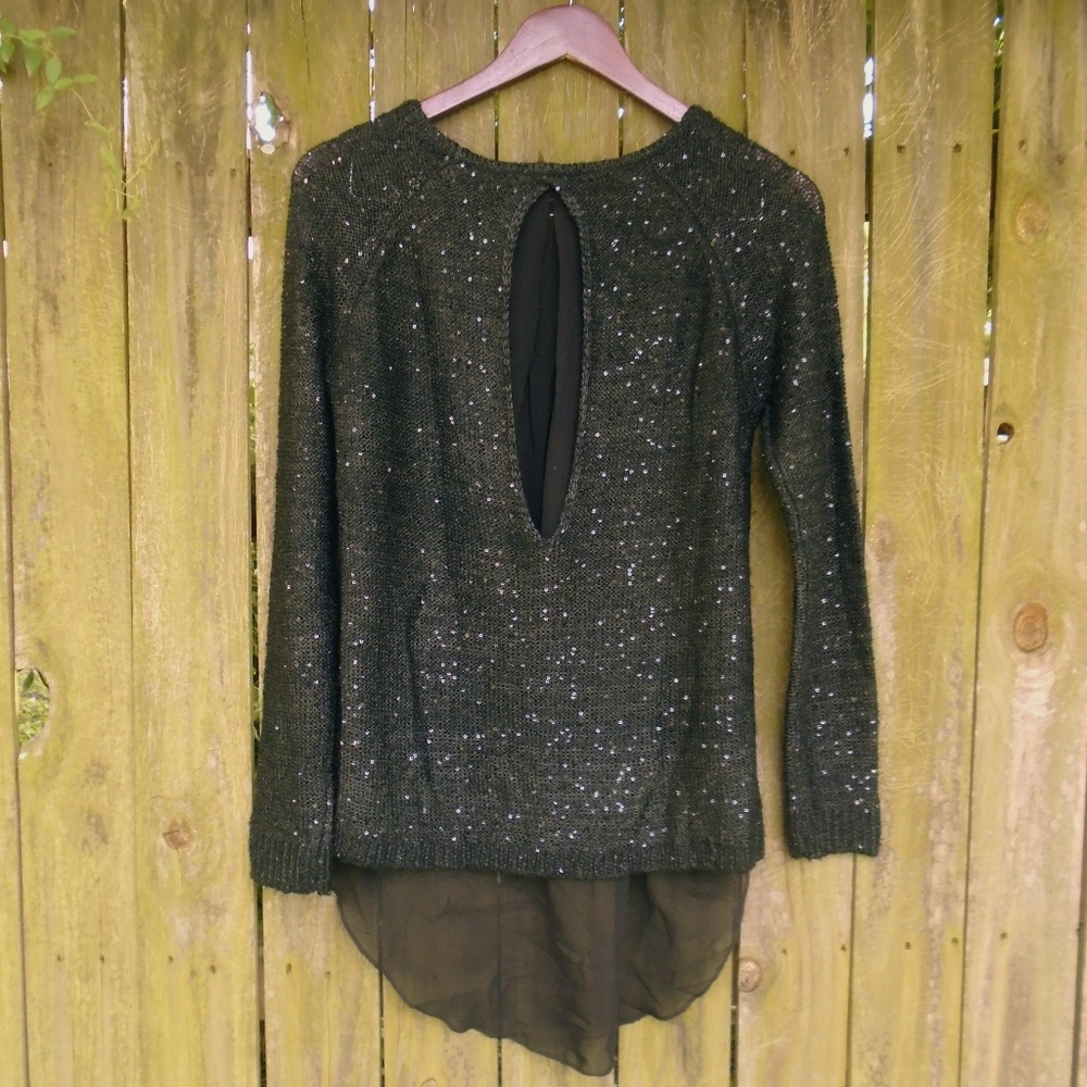 Sequined Crochet Sweater - Picture 3 of 5